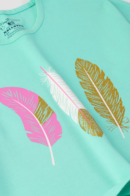 Mint Feathers Dreamy Top