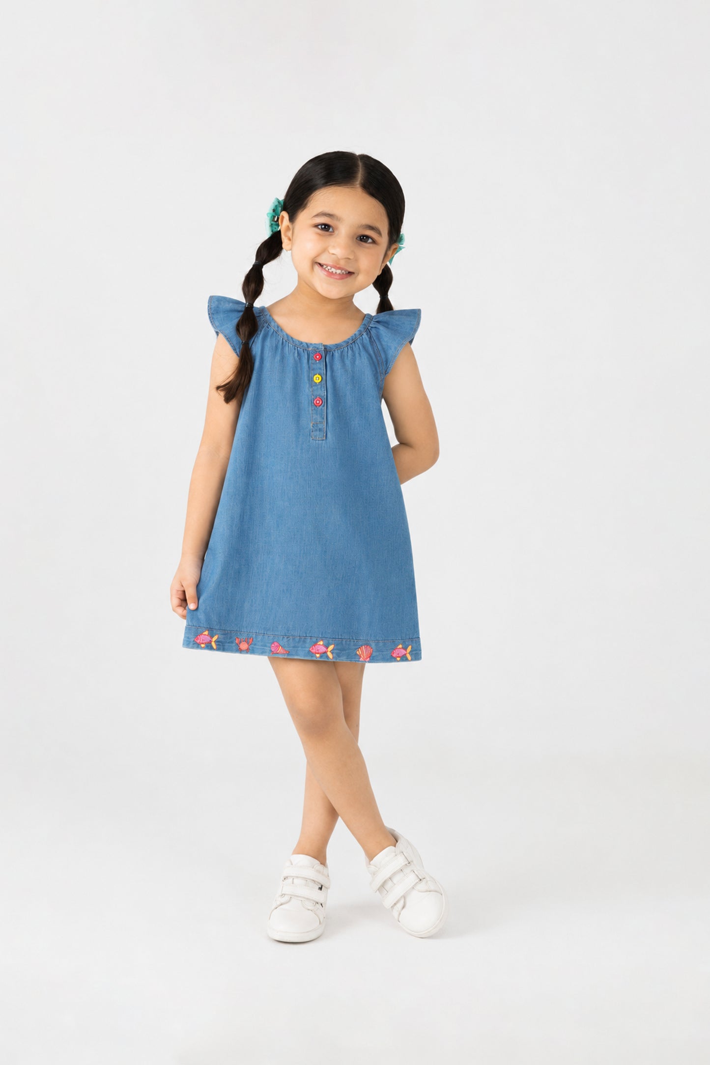 Blue Sleeveless Denim Tunic