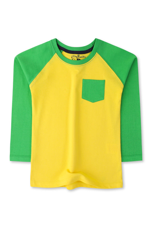 Yellow & Green Raglan T-Shirt