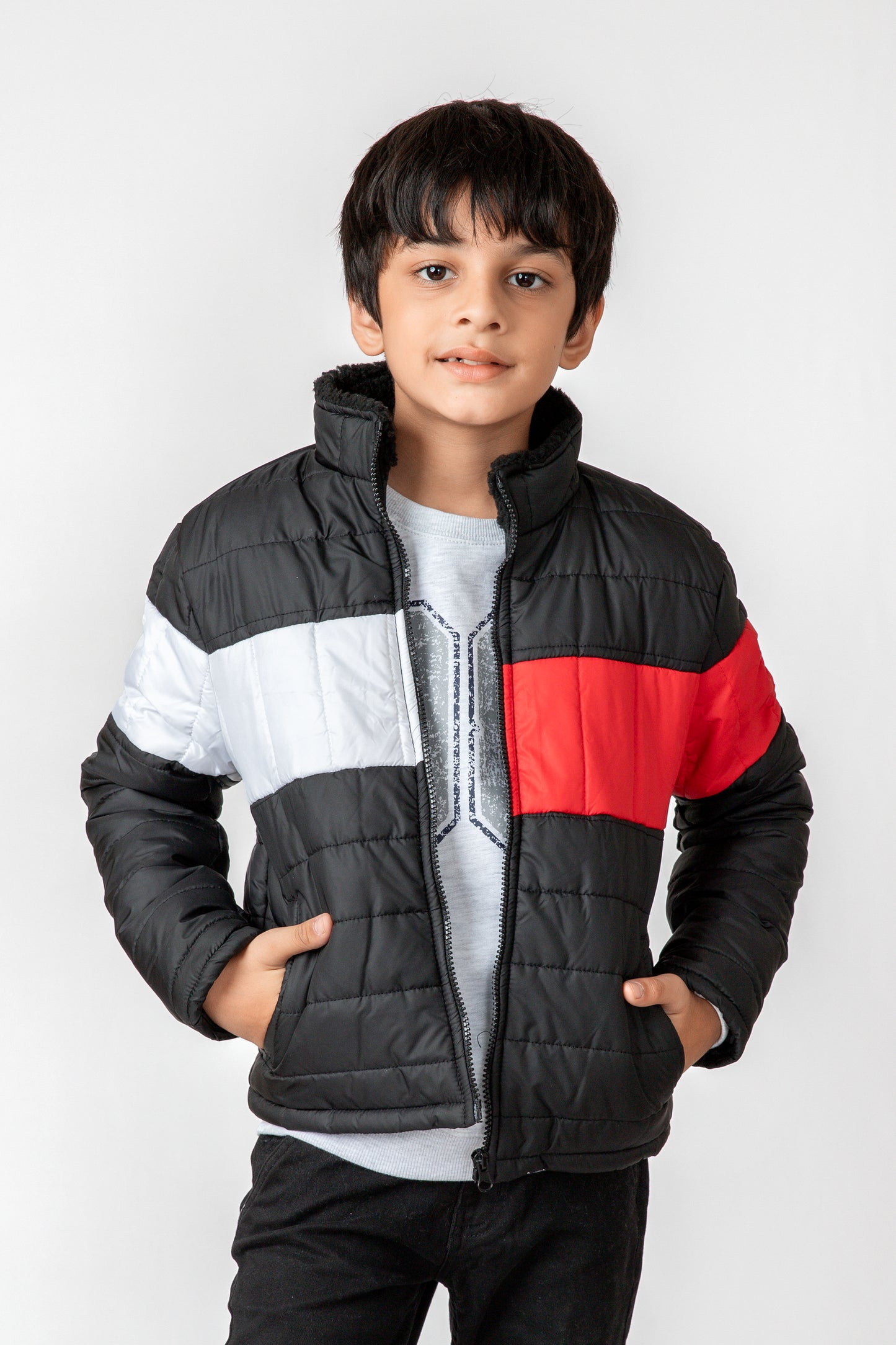 Boys' Black Puffer Jacket