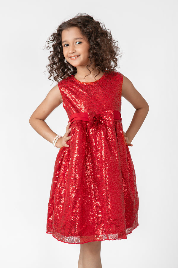 Radiant Red Sequin Dress