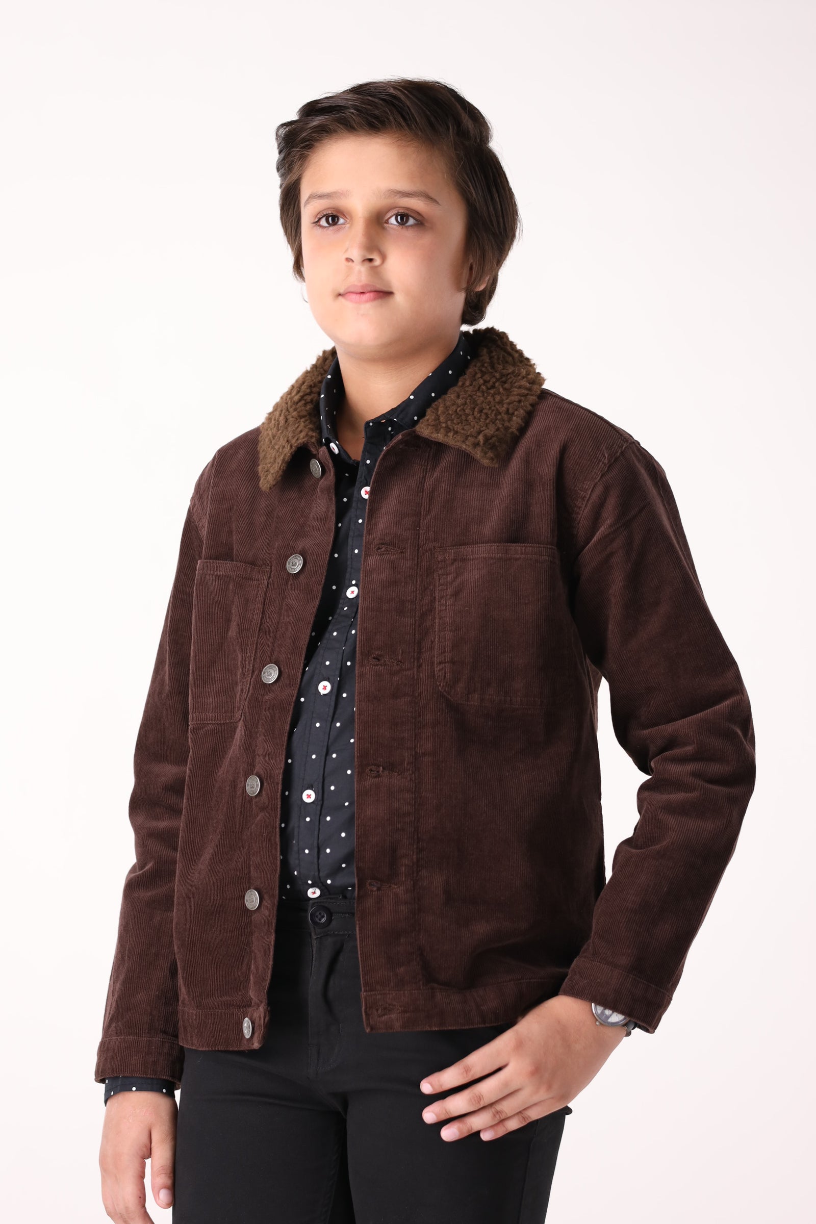 Boys Brown Cordurouy Jacket