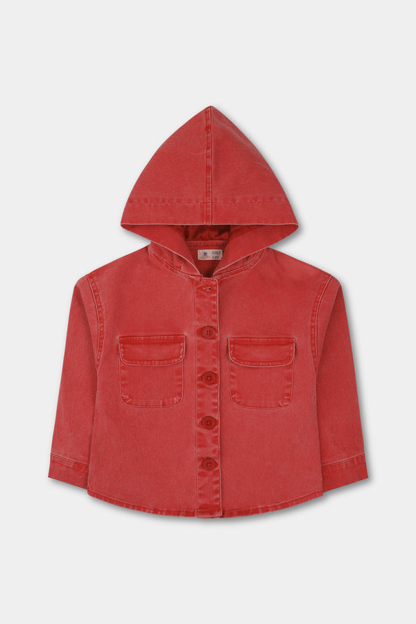 Girls' Red Twill Jacket