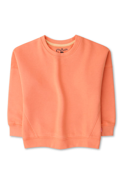 Girls Peach Fleece Sweatshirt