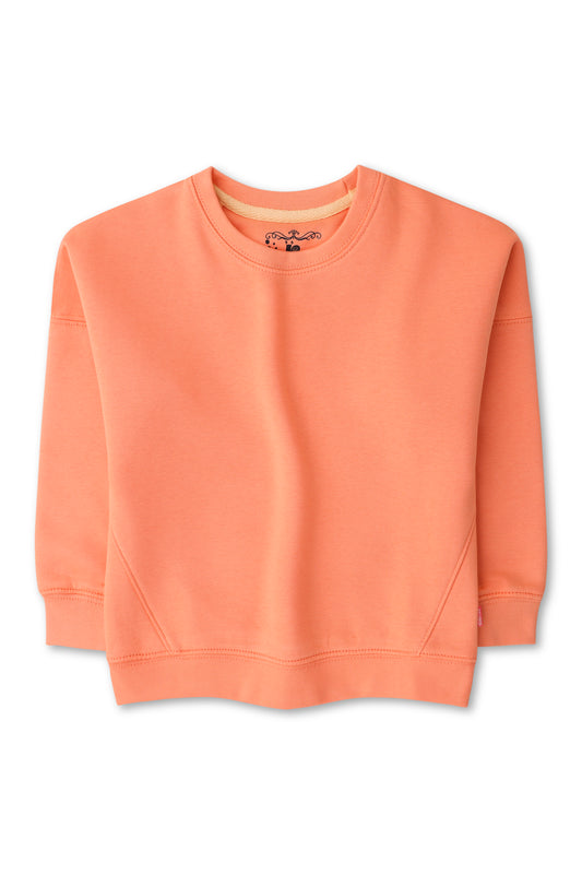 Girls Peach Fleece Sweatshirt