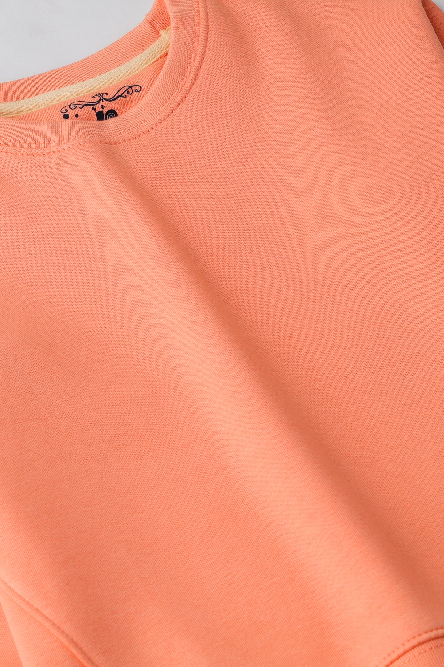 Girls Peach Fleece Sweatshirt