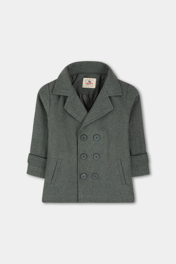 Boys Grey Felt Coat