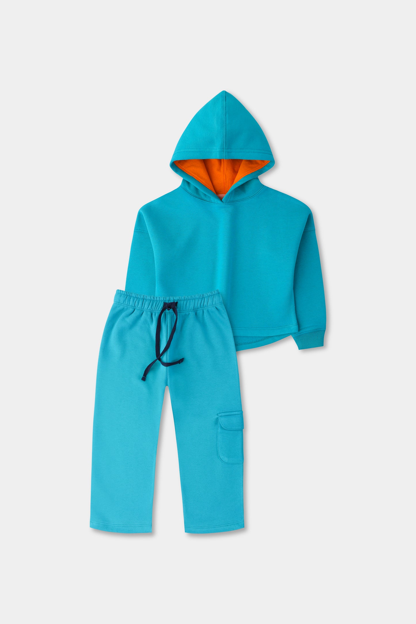 Girls Turquoise Fleece Co-ord Set