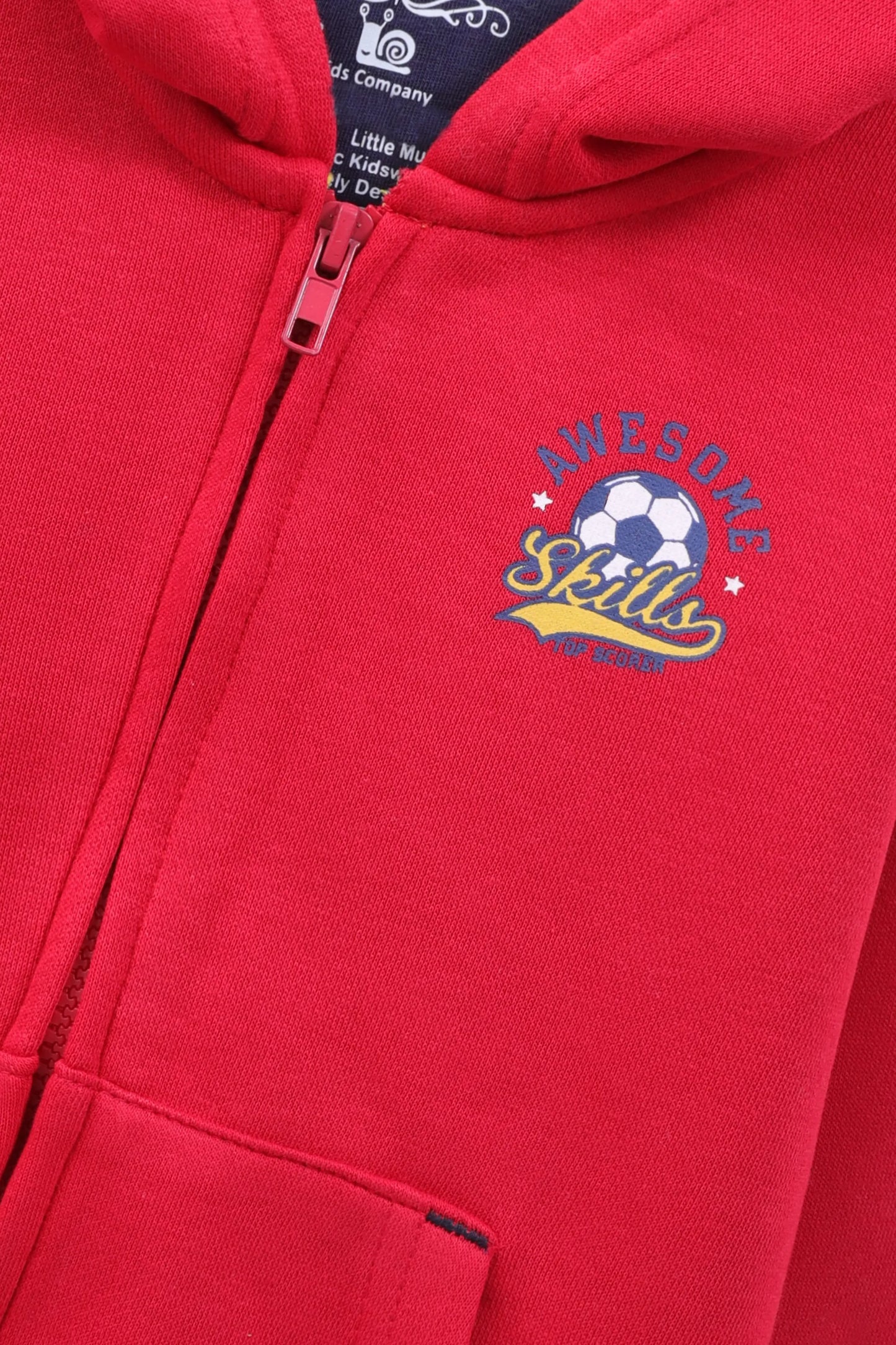 Boys Vibrant Red Hoodie