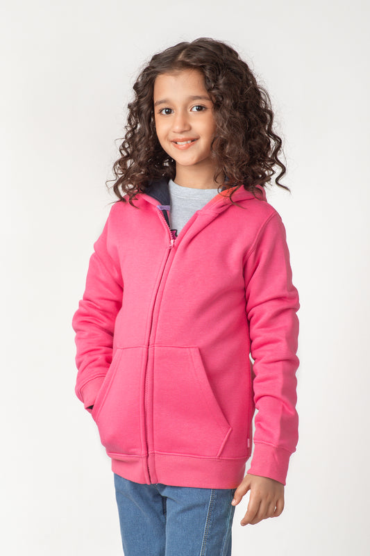 Girls Barbie Pink Fleece Hoodie