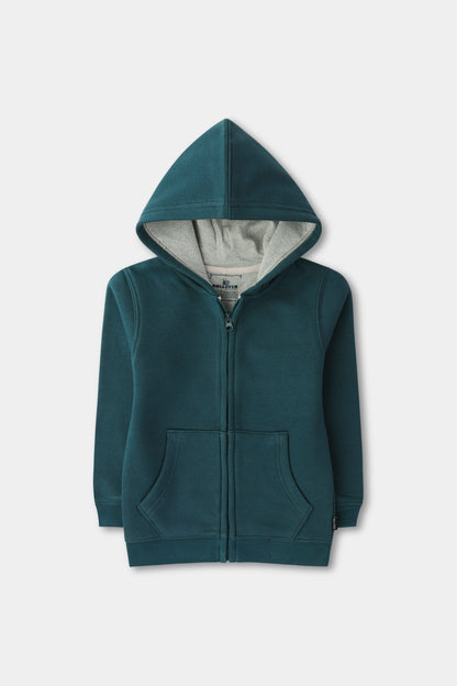 Boys Teal Fleece Hoodie