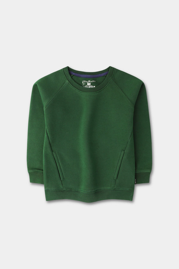 Boys' Solid Green Fleece Sweatshirt