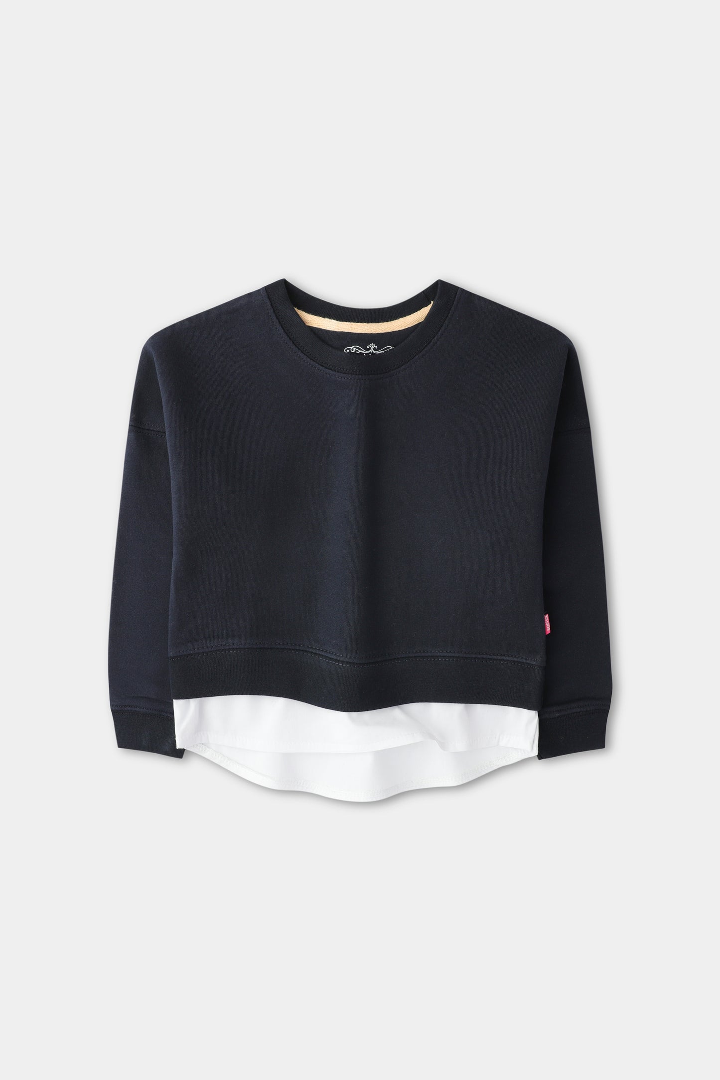 Girls' Navy Layered Sweatshirt