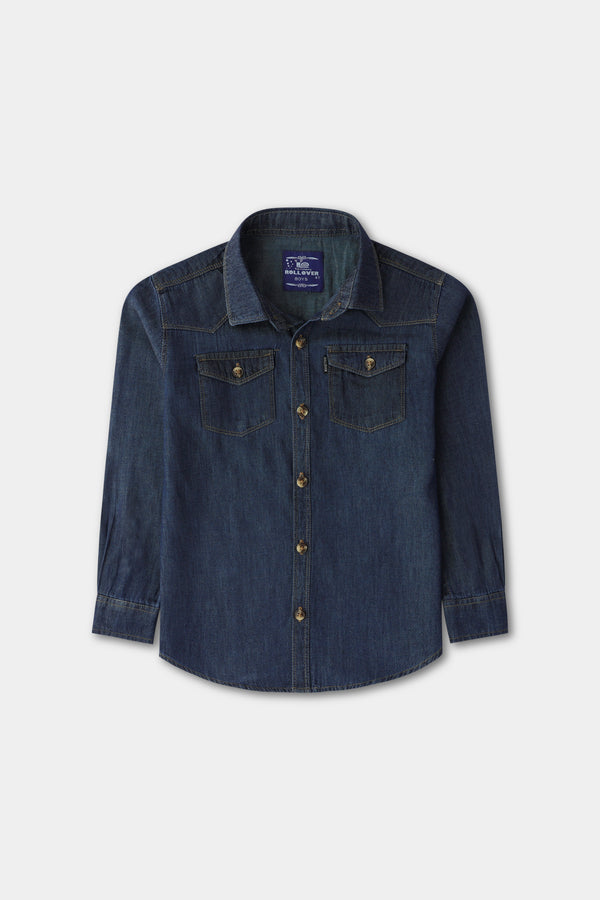 Boys' Explorer Denim Button-Down Shirt