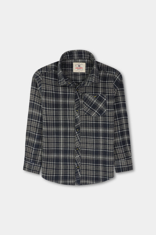 Boys' Grey Flannel Casual Shirt