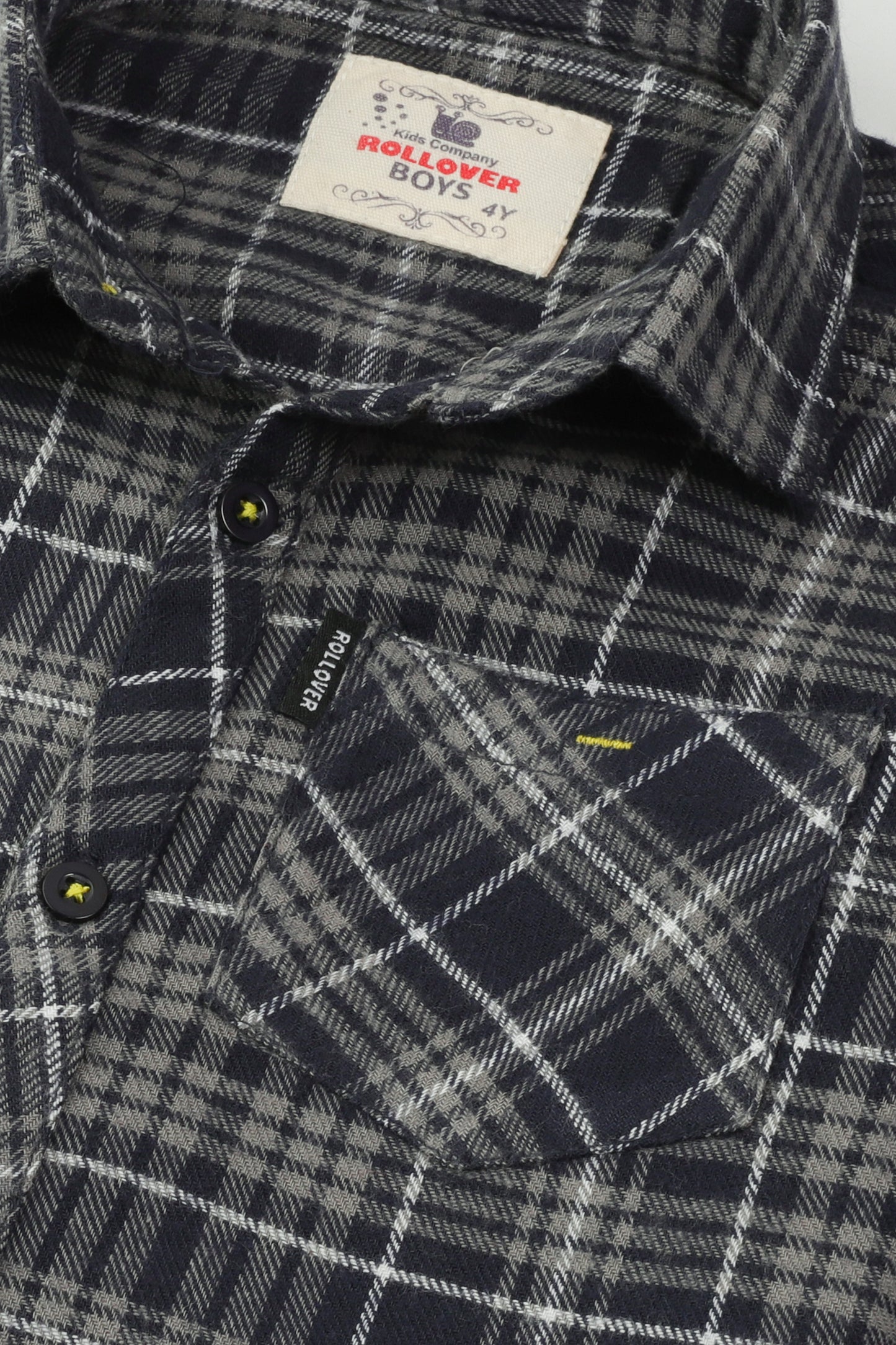 Boys' Grey Flannel Casual Shirt