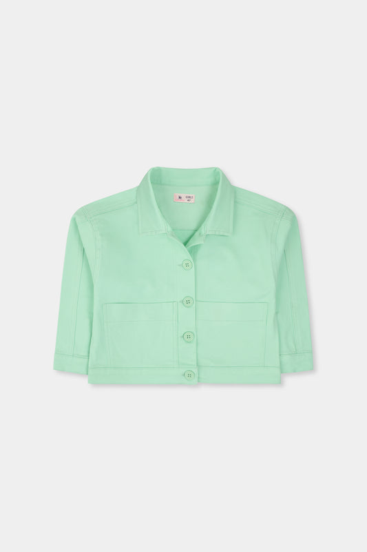 Mint Twill Girls' Jacket