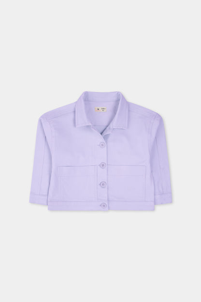 Lilac Twill Girls' Jacket