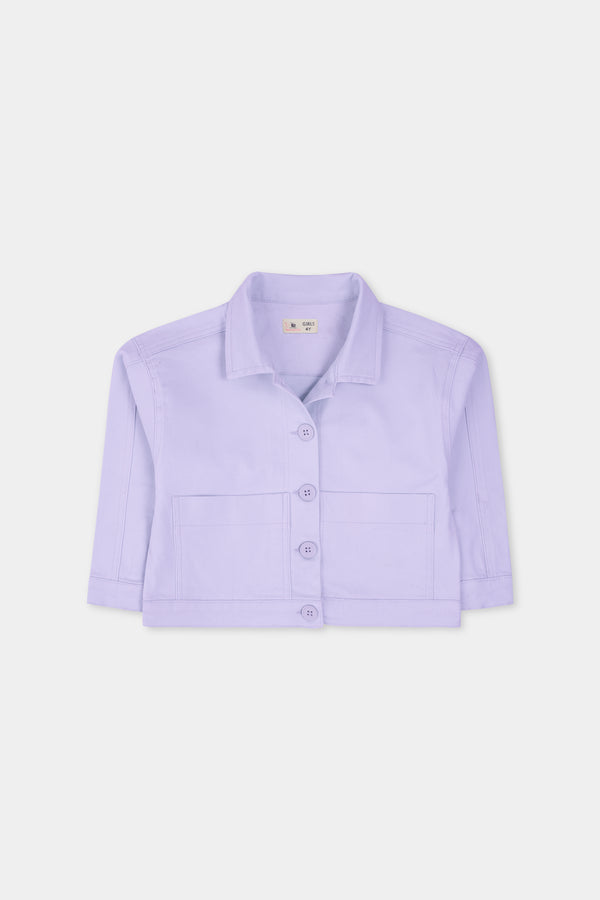 Lilac Twill Girls' Jacket