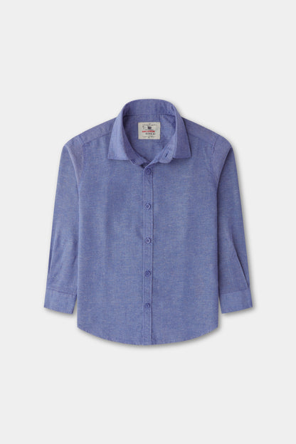 Boys' Indigo Chambray Casual Shirt