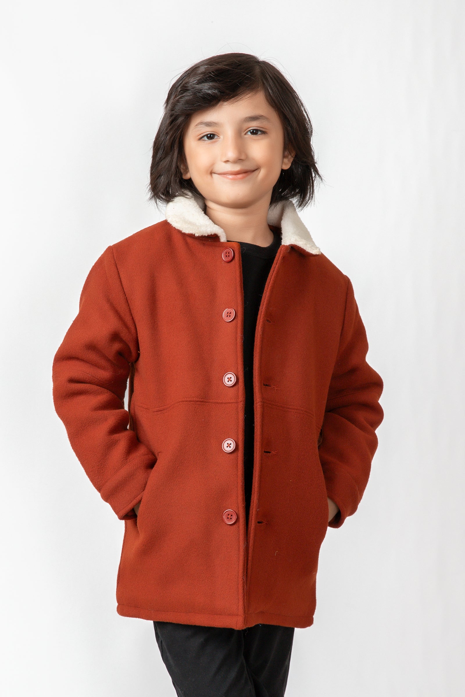 Boys' Rust Felt Jacket