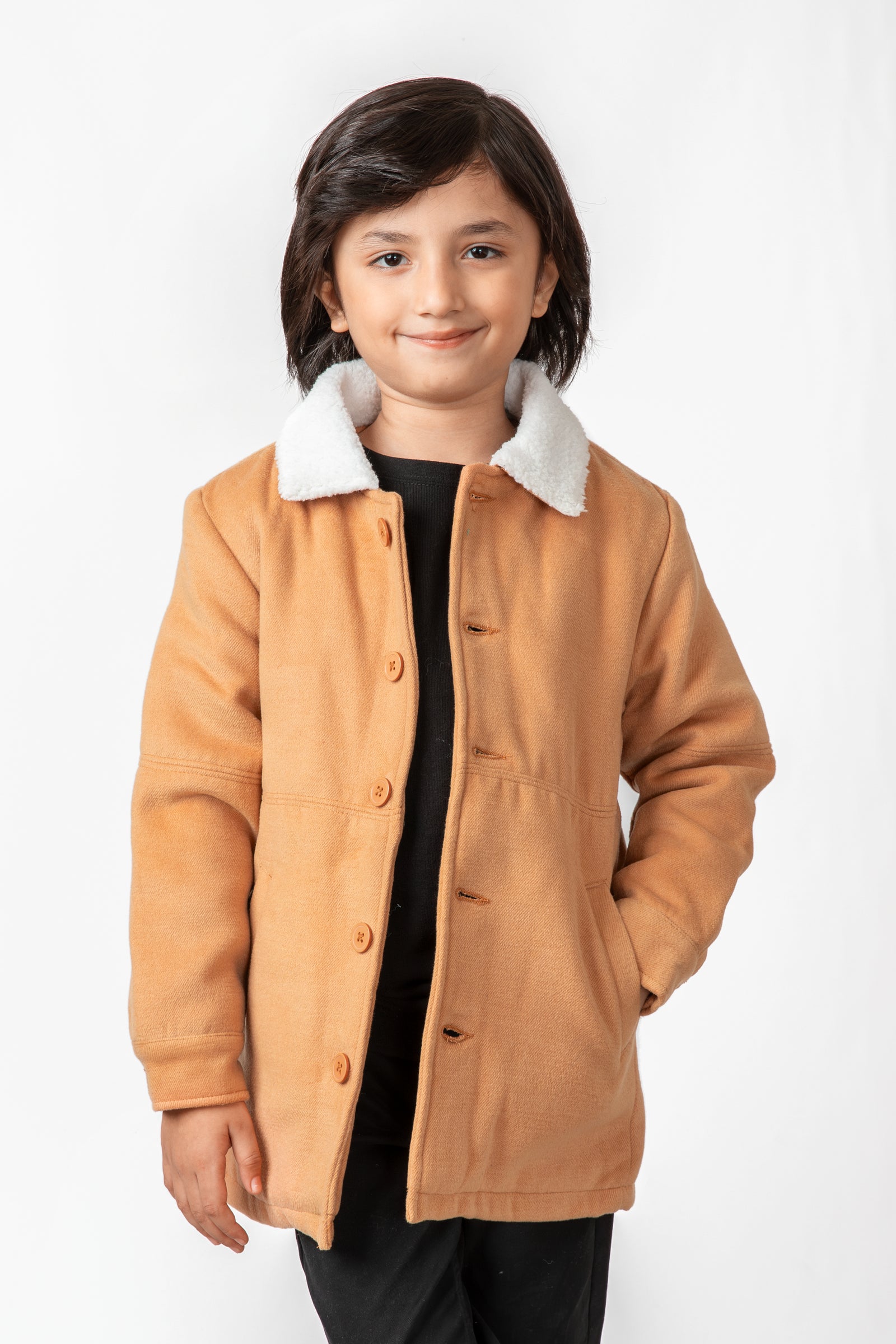 Boys' Camel Felt Jacket