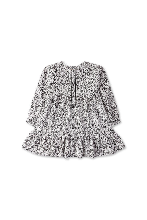 Girls' White Corduroy Frill Top