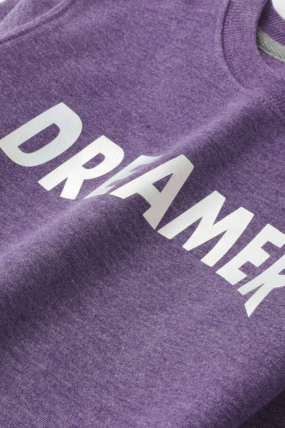 Girls Purple Dreamer Fleece Sweatshirt