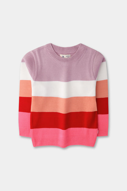 Colorblock Knit Sweater for Girls