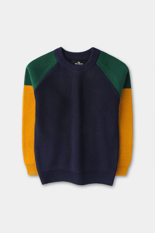 Boys Colorblock Raglan Sweater