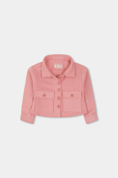 Girls Cozy Pink Fleece Jacket