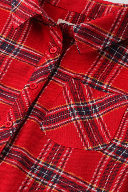 Red Checkered Flannel Top