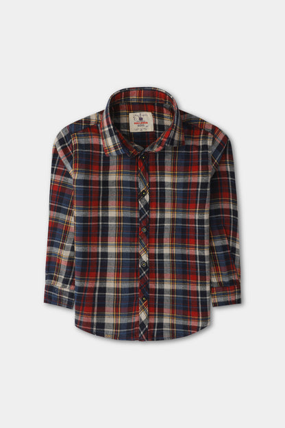 Boys' Multicolor Plaid Flannel Shirt