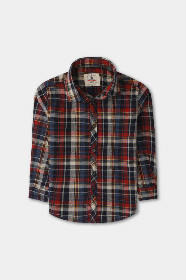 Full Sleeves Check Shirts For Boys Rollover Kids Company