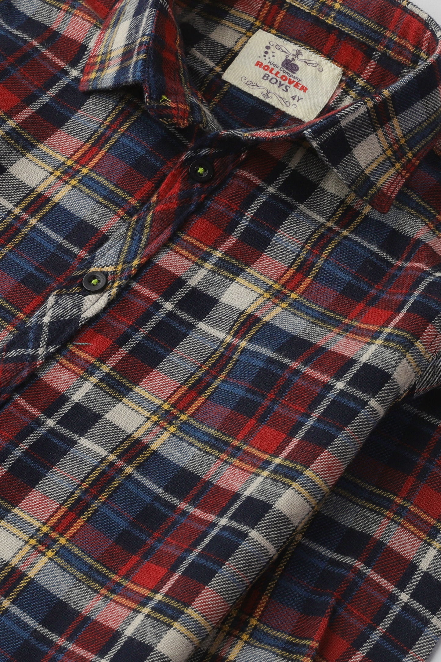 Boys' Multicolor Plaid Flannel Shirt