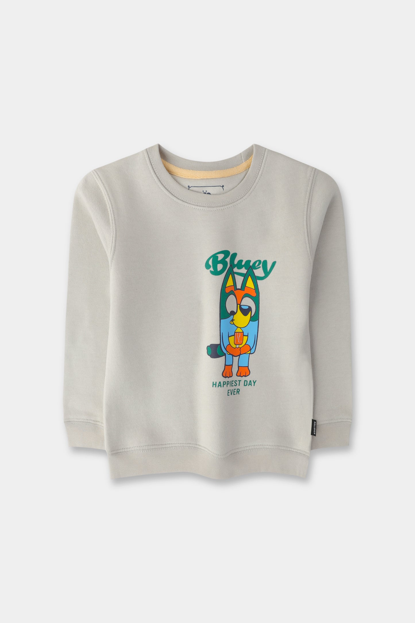 Boys' Steel Grey Graphic Fleece Sweatshirt