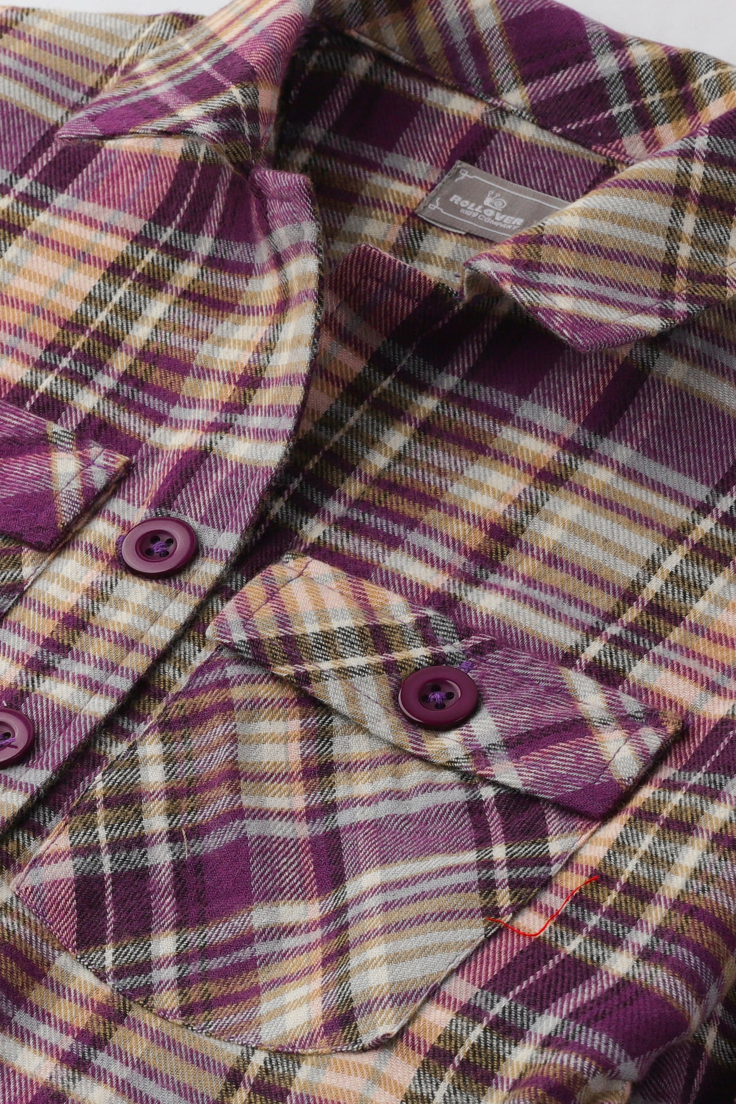 Purple Checkered Flannel Top