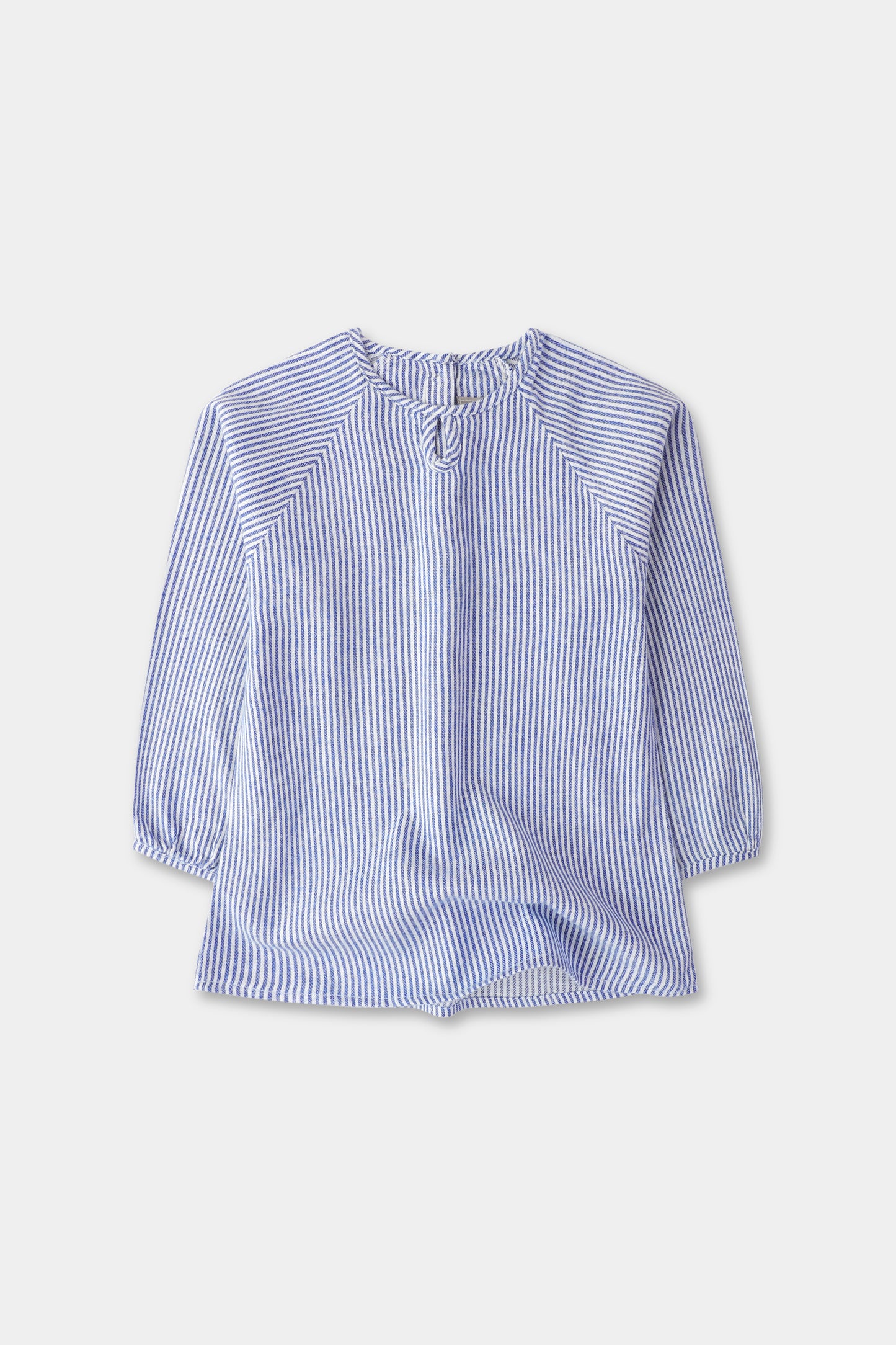 Girls' Blue Striped Flannel Top