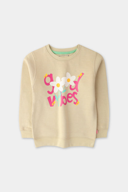 Girls' Good Vibes Fleece Sweatshirt