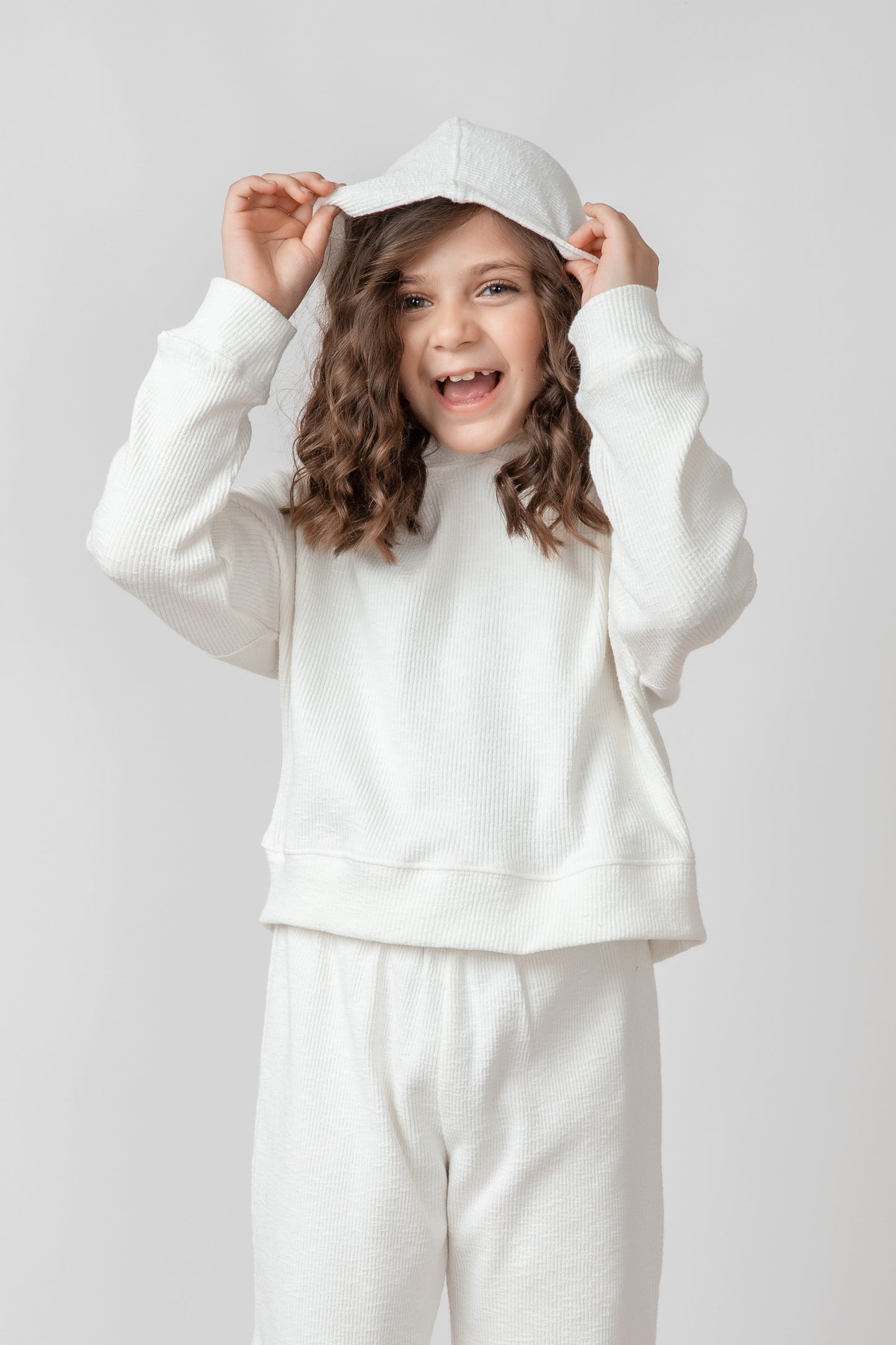 Girls Off-White Cozy Chic Co-ord Set