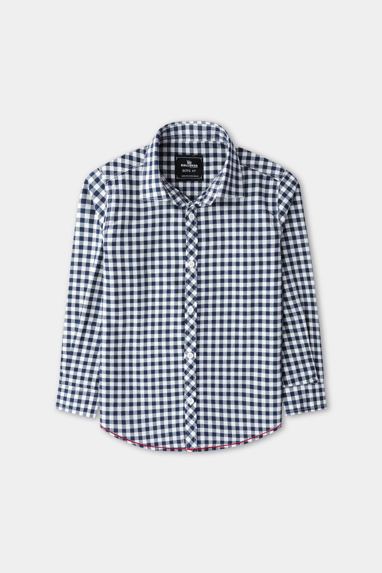 Classic Navy Check Boys Casual Shirt