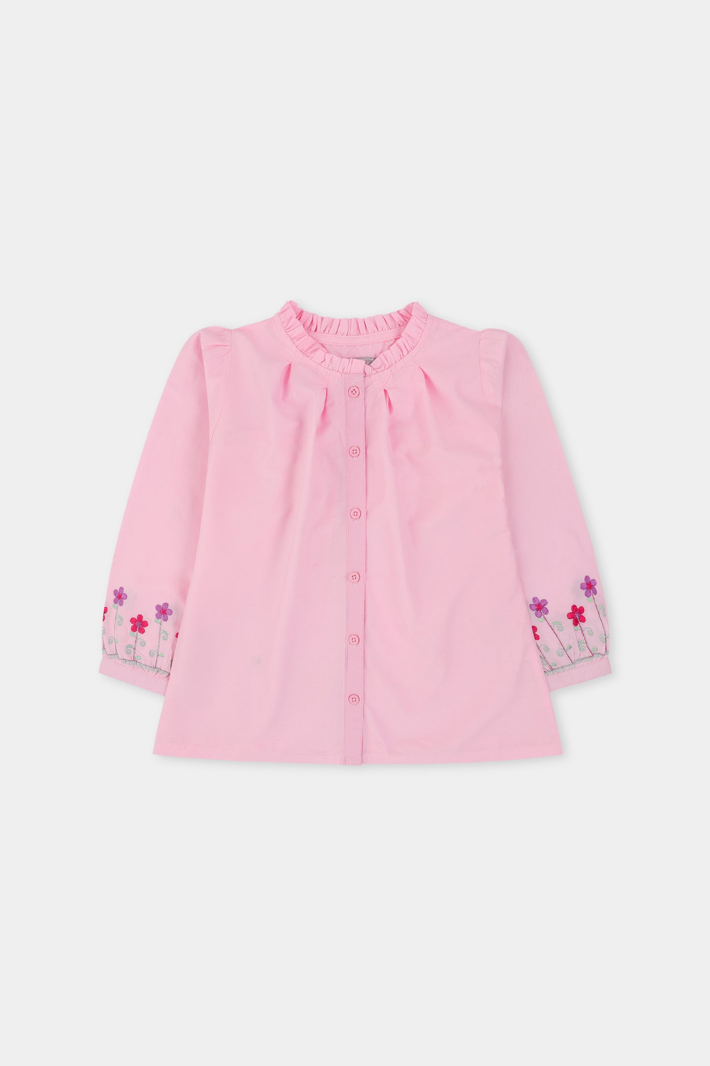 Pink Blossom Frill Top