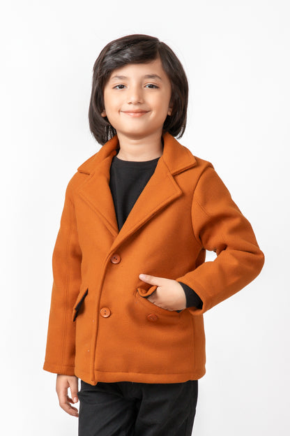 Boys Classic Camel Felt Coat