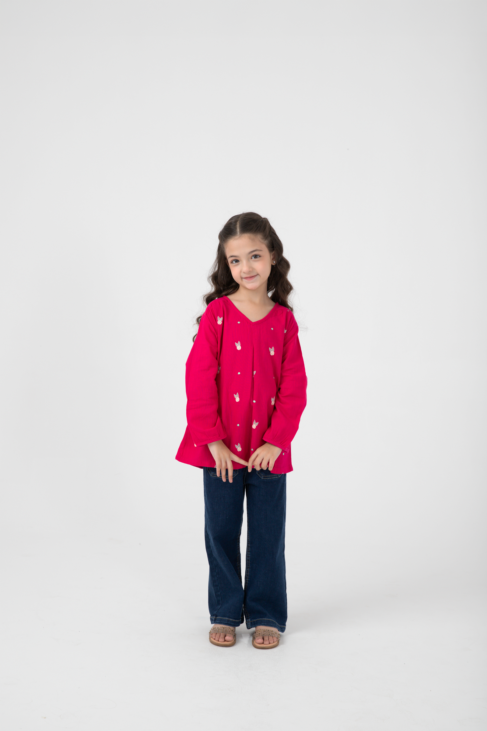 Pink Embroidered Top