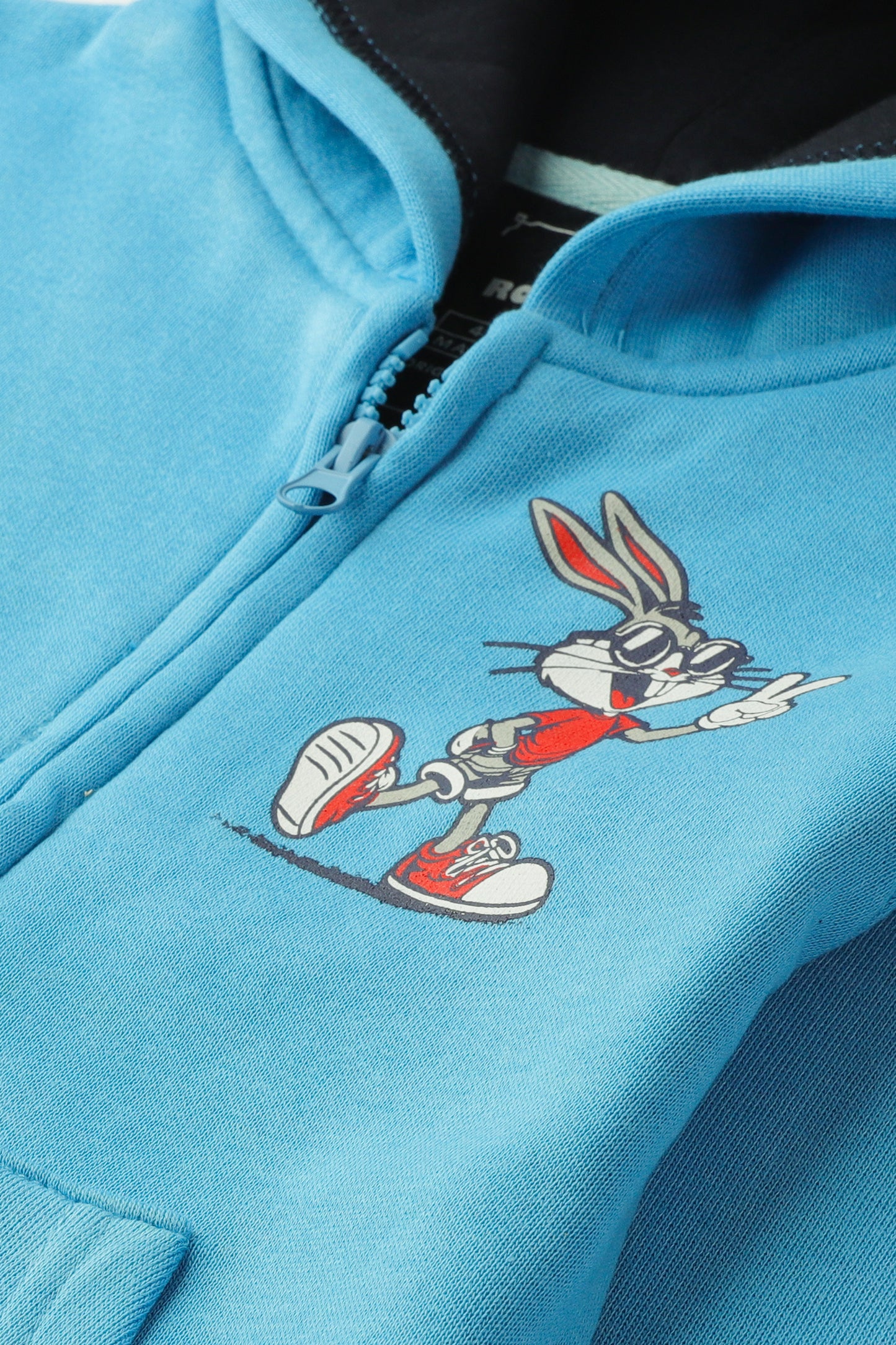 Boys Playful Bunny Zip-Up Hoodie