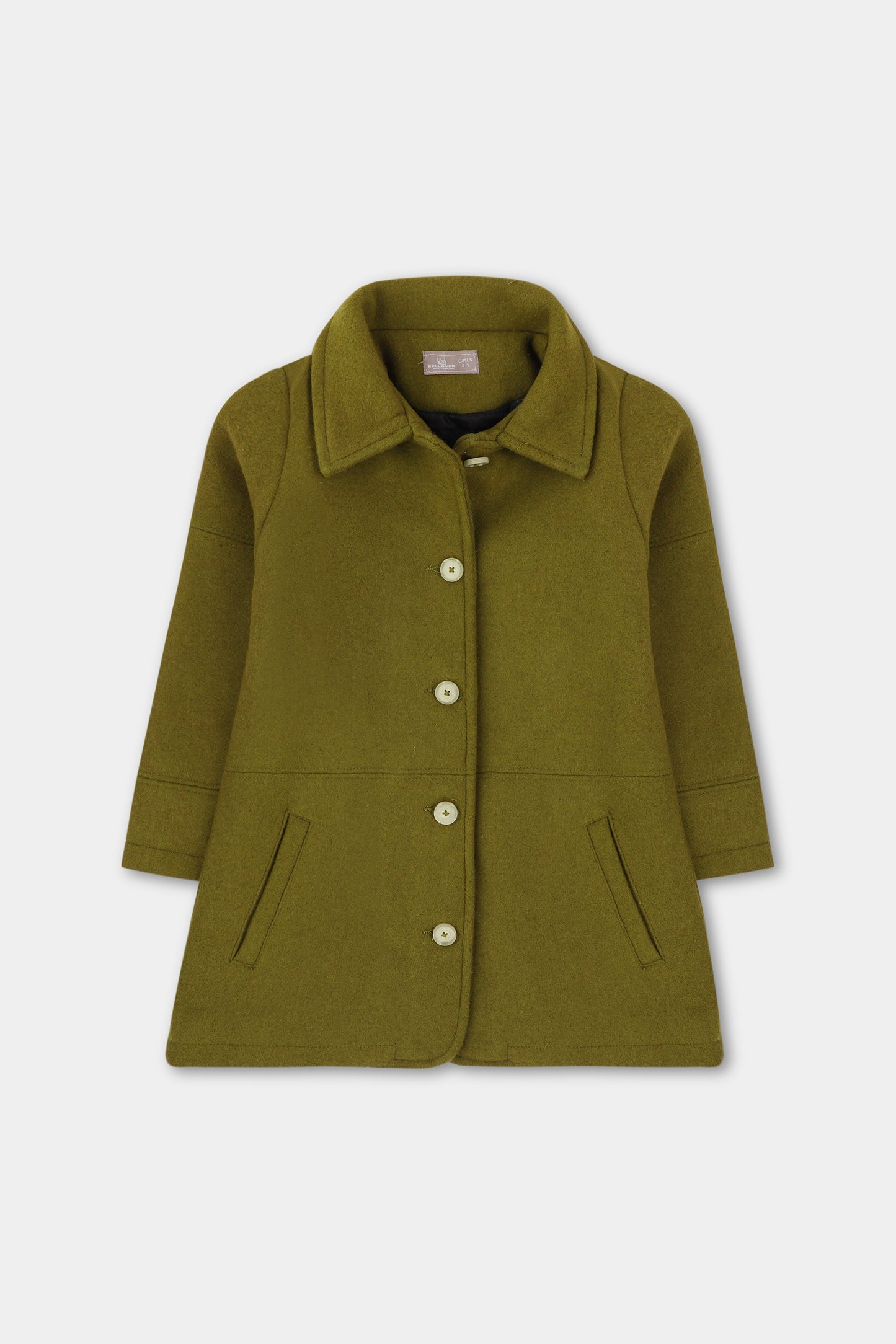 Girls Olive Grove Felt Coat