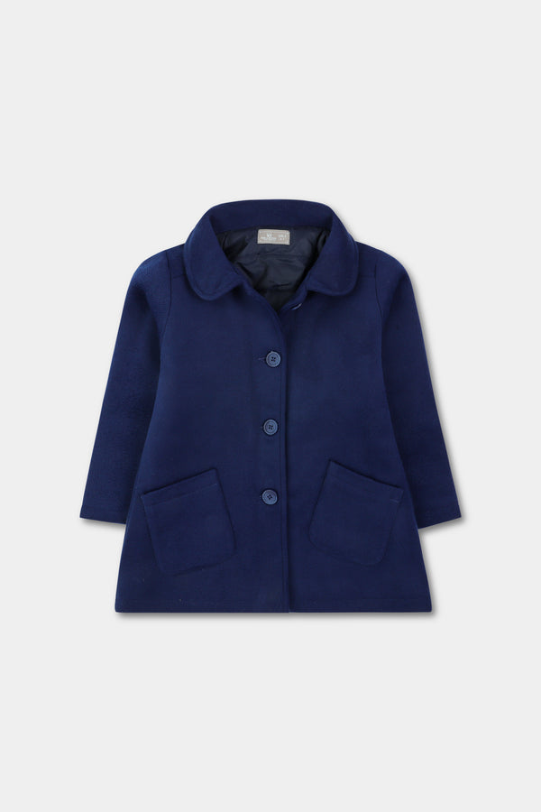 Girls' Royal Blue Felt Coat