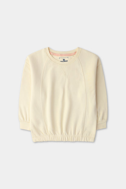 Girls Off-White Fleece Sweatshirt