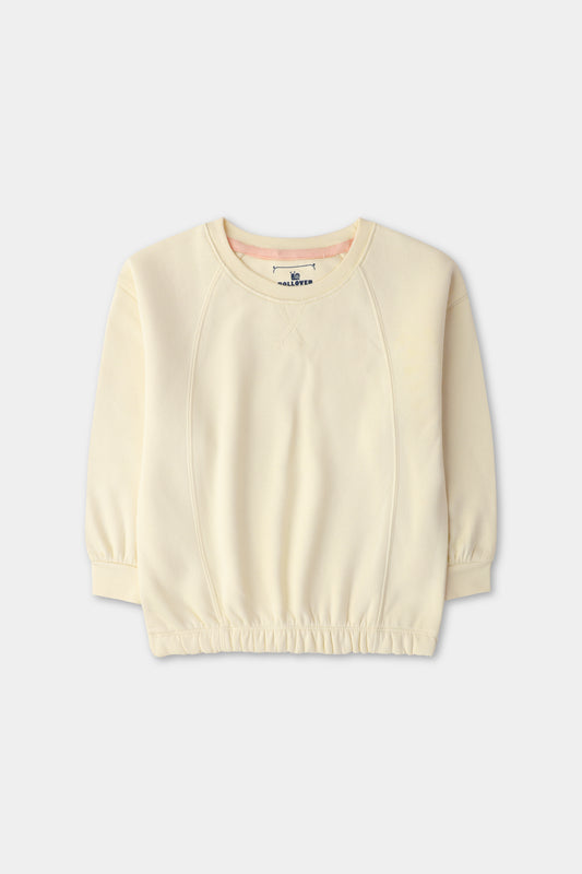 Girls Off-White Fleece Sweatshirt