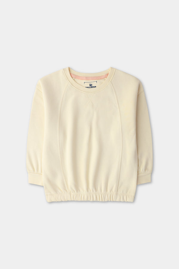 Girls Off-White Fleece Sweatshirt